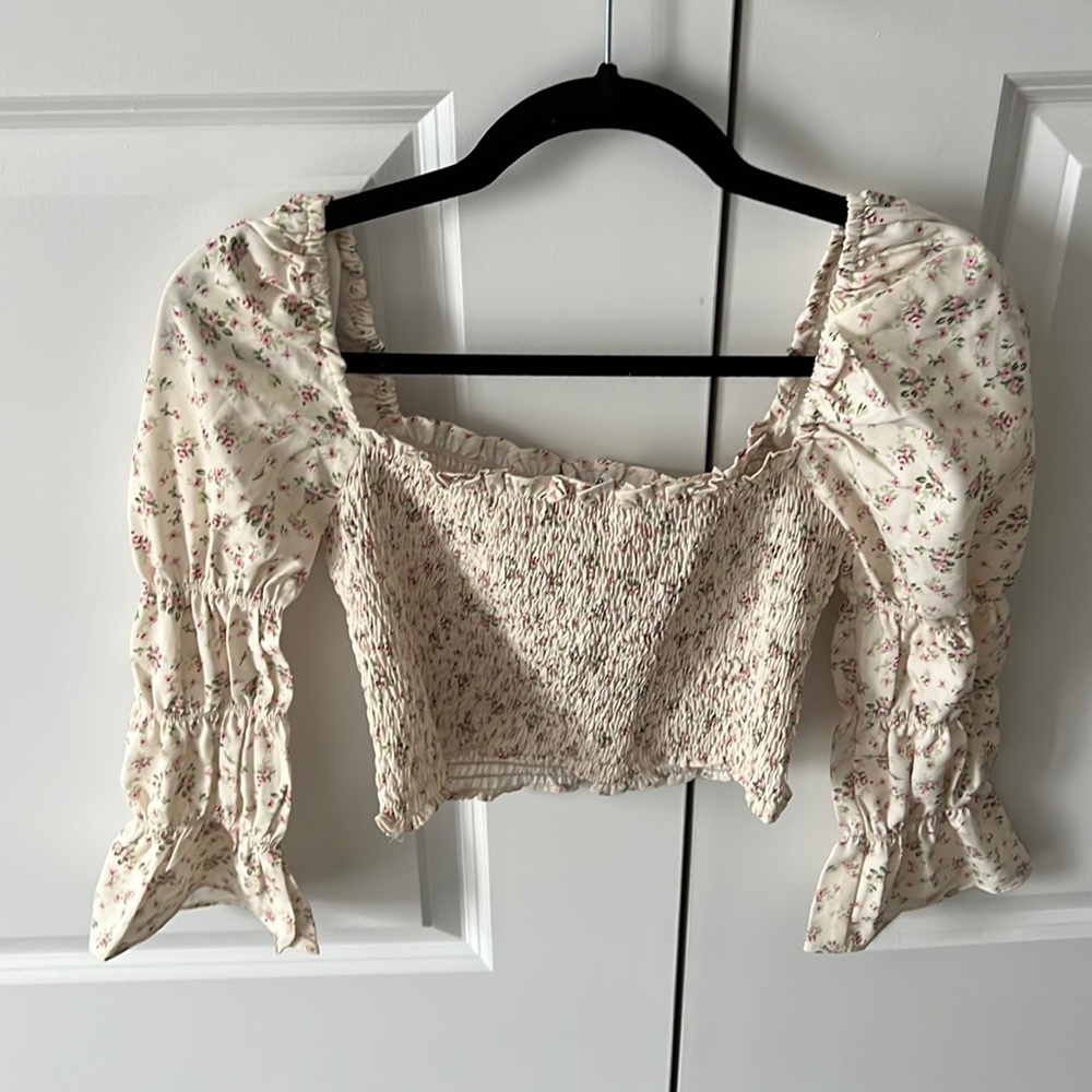 Floral babydoll top